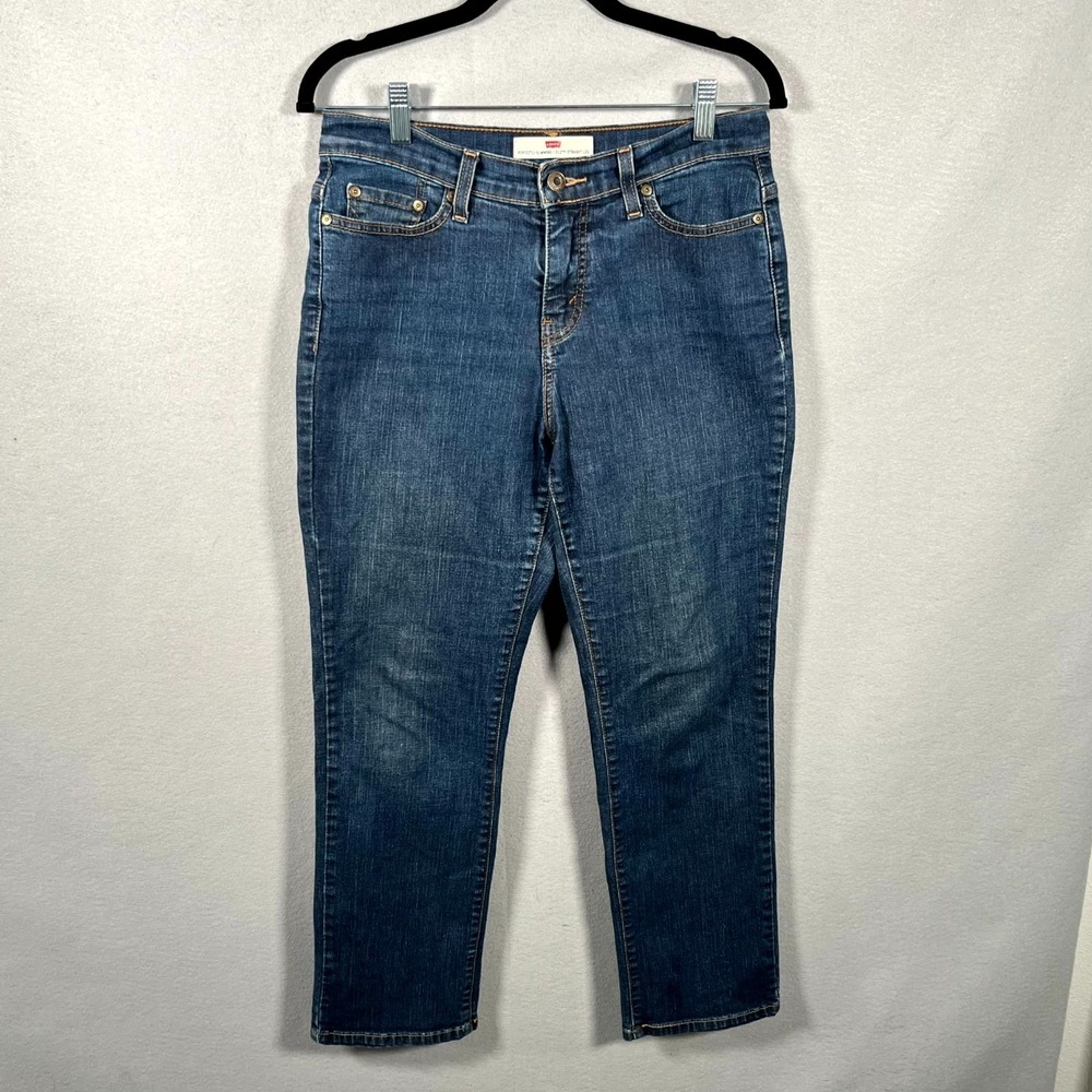 Levi's 512 Perfectly Slimming‎ Jeans Mens 31 Blue Denim Medium Wash Straight Leg